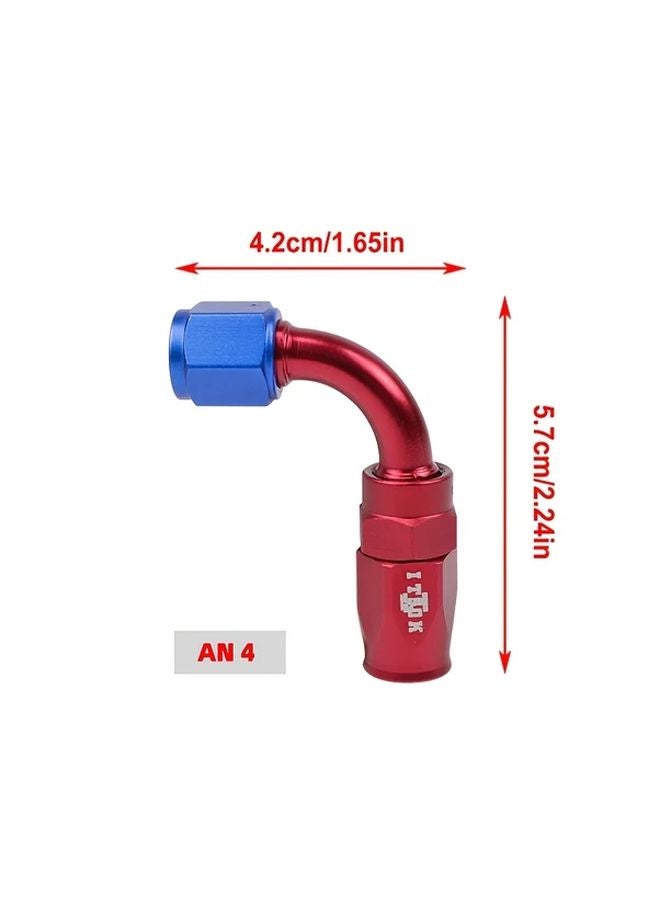 AN12 90 Degree Aluminum Swivel Hose End Fitting Universal Oil Fuel Adapter - Image 4